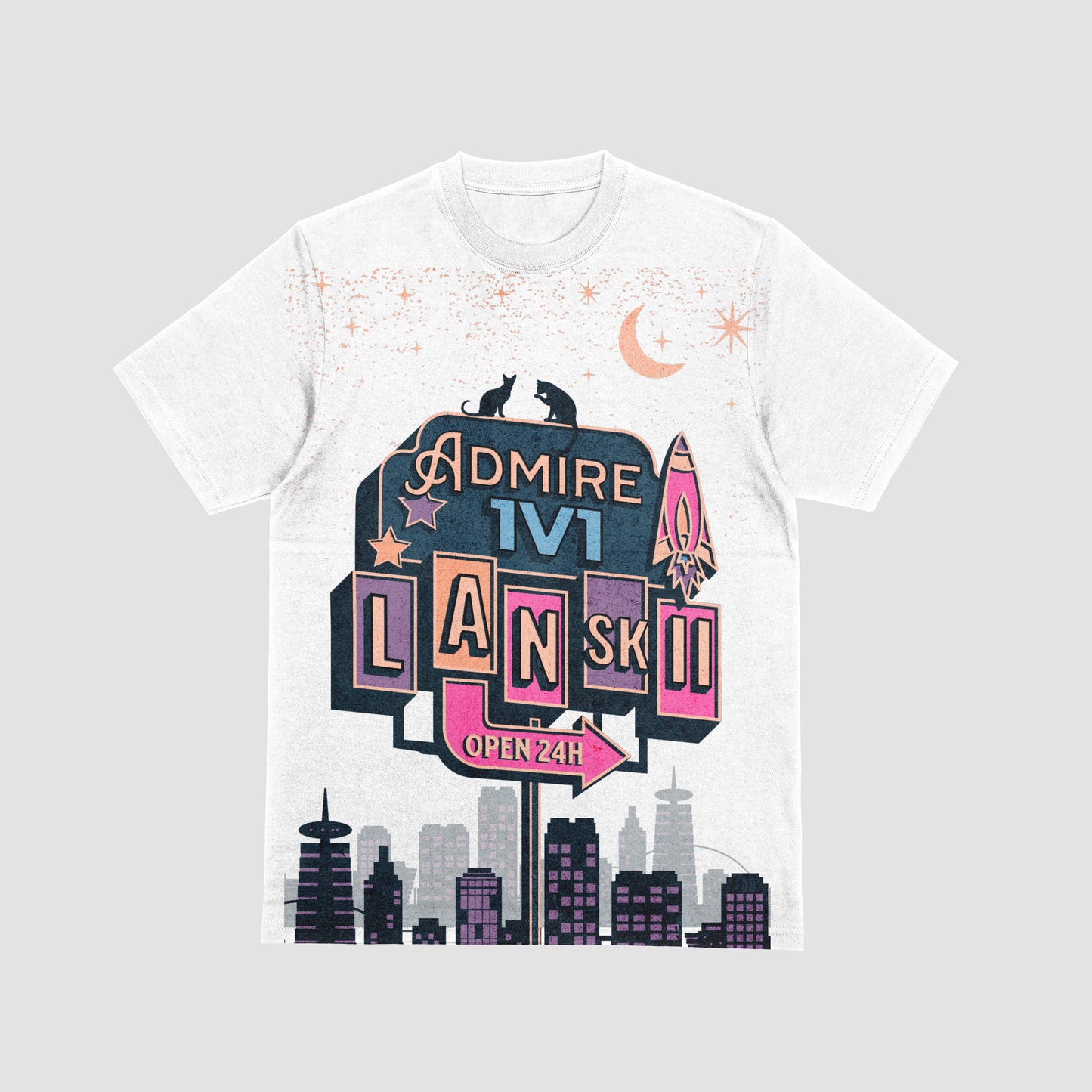 "OPEN 24HRS" HEAVY COTTON TEE