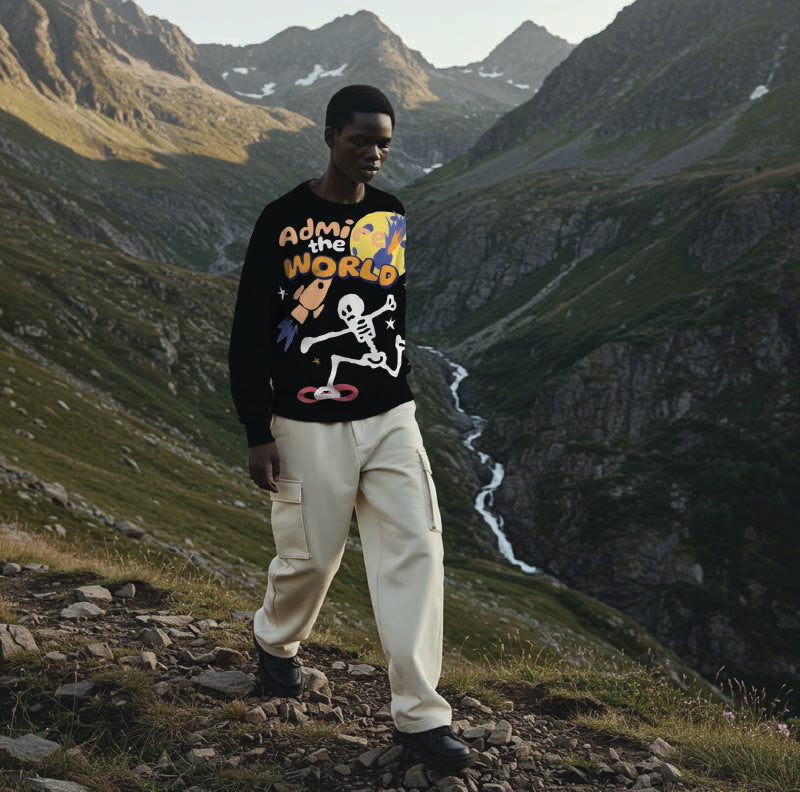 "ADMIRE THE WRLD" CREWNECK