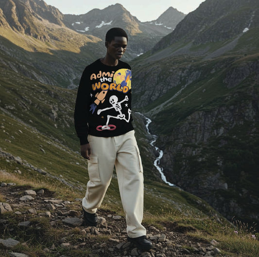 "ADMIRE THE WRLD" CREWNECK